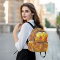 thumbnail image 6 of JIALIOU Mini Backpack Purse for Women Quilted Casual Daypack Small Travel Shoulder Bag, Yellow Red Floral, 6 of 7