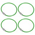 thumbnail image 1 of Unique Bargains 6 Inch Wire Keychain Cable Stainless Steel Key Ring Loop, Green 4 Pack, 1 of 6