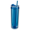 thumbnail image 3 of Cool Gear 3-Pack Modern Tumbler with Reusable Straw | Dishwasher Safe, Cup Holder Friendly, Spillproof, Double-Wall Insulated Travel Tumbler | Solid Blueberry Pack, 3 of 10
