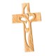 thumbnail image 5 of Escultura de arte de madera tallada con corazones huecos entrelazados Cruz de mesa sagrada para Blanco estándar, 5 of 9