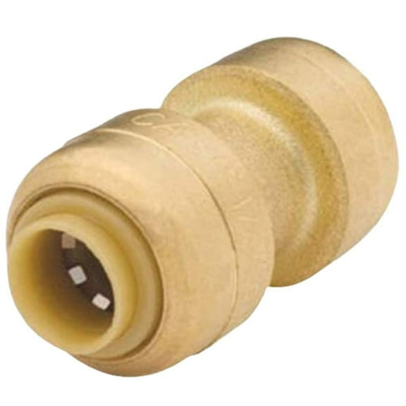 SharkBite U004LFA Push-Fit Straight Coupling, 1/4", BRASS
