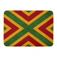 thumbnail image 1 of KDAGR Reggae Colors Flag Crochet Knitted Top View Collage Mirror Reflection Kaleidoscope Montage for Plaid Doormat Floor Rug Bath Mat 23.6x15.7 inch, 1 of 1
