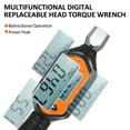thumbnail image 4 of Graflsoa Interchangeable Head Digital Torque Wrench with LCD Display, Multi-Unit Switch (N.m/kgf.cm/lbf.ft/lbf.in), Compact Design, No Battery Included, EWMC-R-60, Black & Orange, 4 of 6