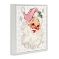 thumbnail image 3 of Stupell Industries Pastel Vintage Jolly Santa Holiday Painting White Framed Art Print Wall Art, 24 x 24, 3 of 8