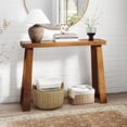 thumbnail image 3 of Costway 43-Inch Console Table, Narrow Long Rubberwood Table Behind the Couch for Hallway Walnut, 3 of 10