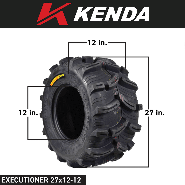 N Kenda Executioner K538 27x10-12 6 PLY Mud ATV Front Tire