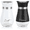 Black+White, variant on LANHUE 2PC Salt and Pepper Shakers Set–4oz Refillable Glass Bottom with Stainless Steel Lid & Seasoning Jars for Kitchen Tools, RV, Camp, BBQ, White