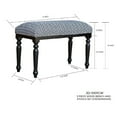 thumbnail image 2 of 3 Piece Wood Bench And Stools Set (Crossweave), 2 of 3