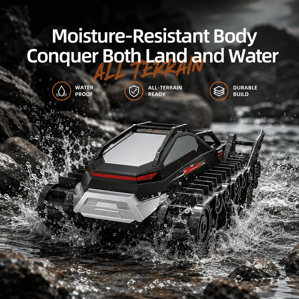 Tracked Tank Children'S Outdoor Toy All-Terrain Off-Road Remote Control Car