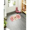 thumbnail image 2 of Flower Pattern Non-Slip Washable Area Rug, Rubber-Backed Indoor Outdoor Floor Mat for Entryway, Kitchen and Bedroom Home Decor, 2 of 5