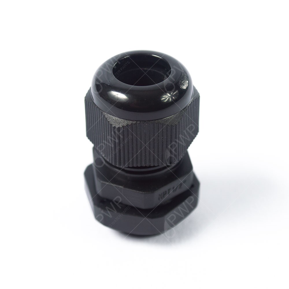 3/4" NPT Black Nylon Cable Glands WIth Gasket and LockNut 10 Pack
