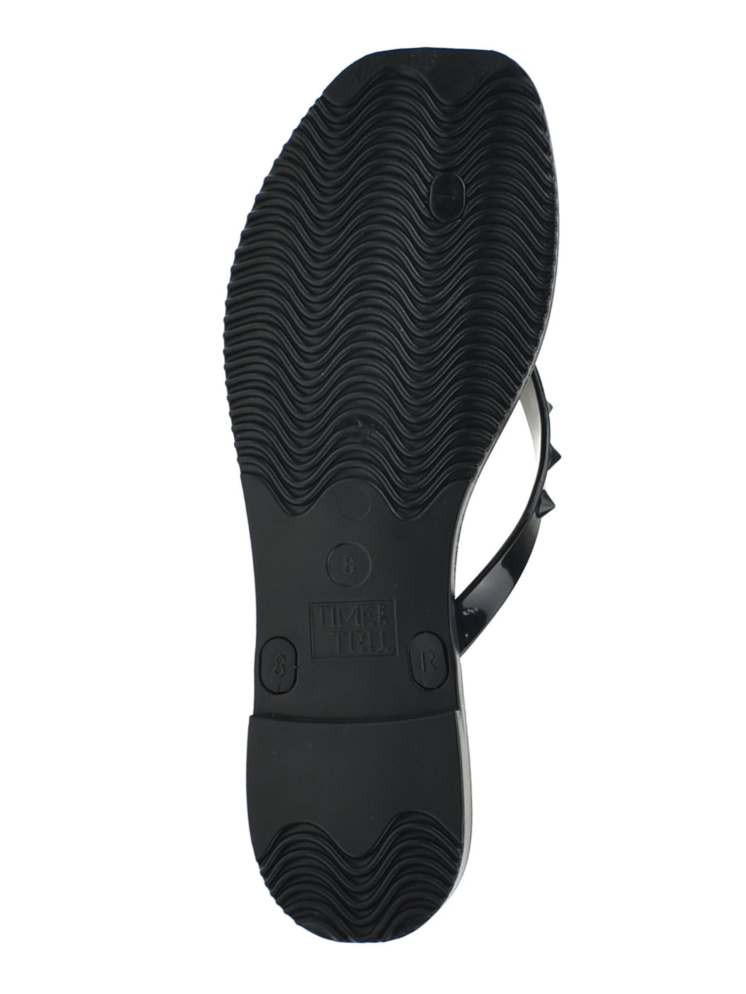 Time and Tru Women's Studded Jelly Flip Flop Sandals