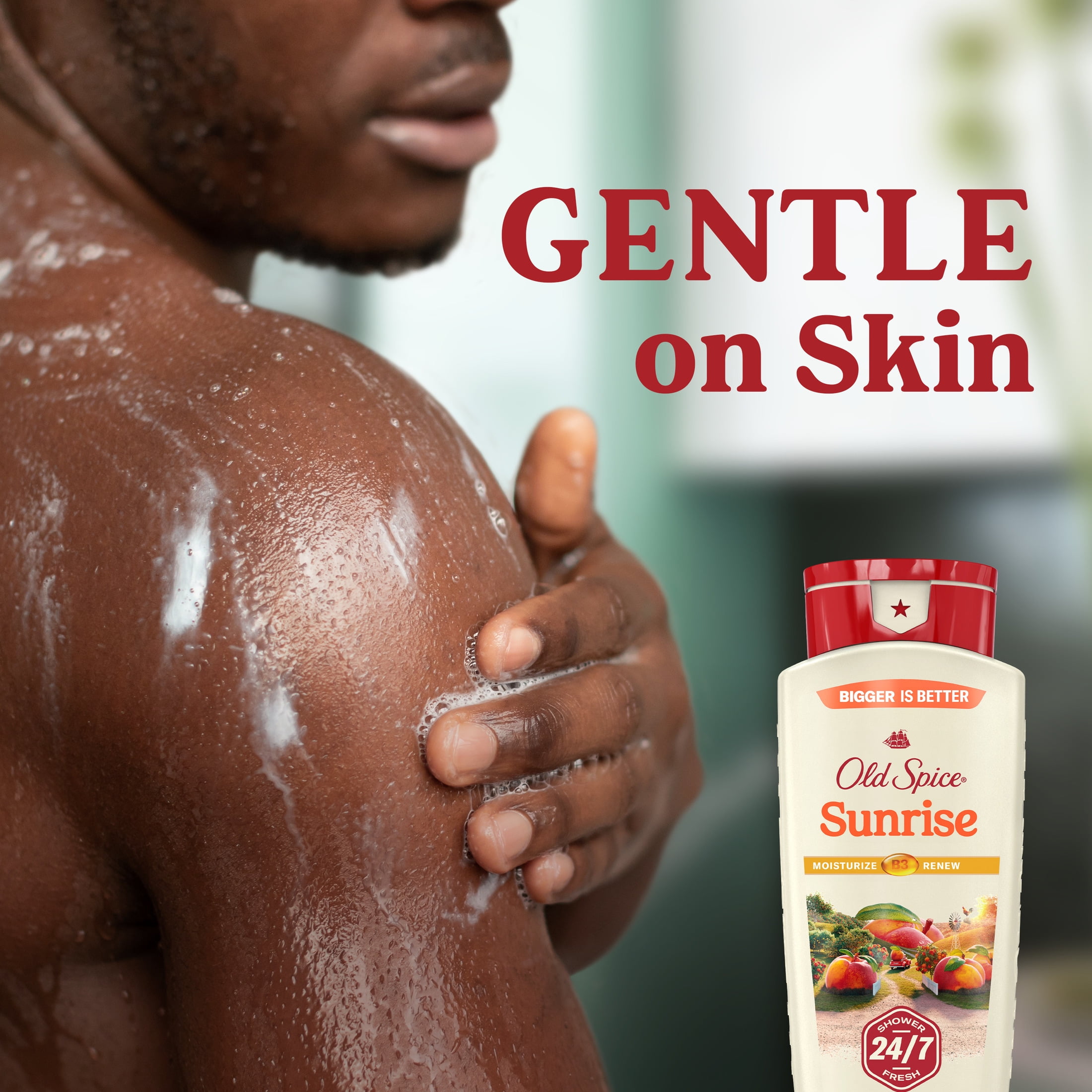 Old Spice Men's Body Wash for Men, Sunrise Scent, 24/7 Shower Fresh, 18 oz