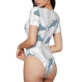 thumbnail image 2 of Balery Cute Shark Body de cuello redondo de manga corta para mujer Tops de manga corta Tops básicos-Large, 2 of 6