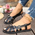 thumbnail image 6 of Viluyesy Womens Flat Sandals, Lightweight Comfort Elastic Strap Closed Toe Summer Casual Fashion Shoes Black US6.5, 6 of 9