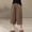 Khaki plus size wide leg capri pants a1, variant on Cagogo Women Plus Size Wide Leg Capri Pants Summer Casual Loose Elastic Waisted Flowy Cropped Palazzo Trousers Beach Work Lounge Shorts, Beige 3XL