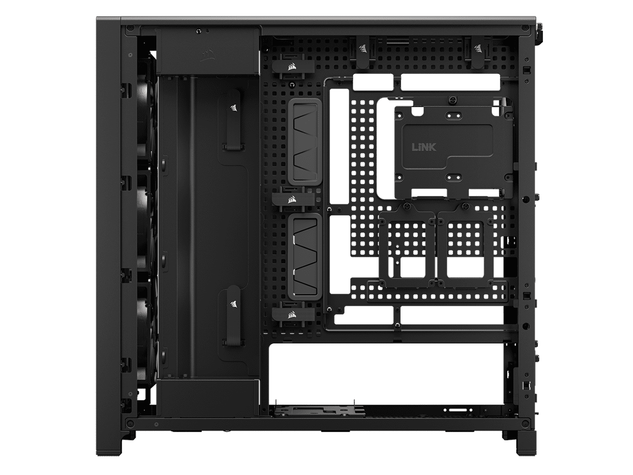 CORSAIR FRAME 5000D RS ARGB Modular High Airflow Mid-Tower PC Case, Black – Fully Customizable Design –  InfiniRail™ Fan Mounting System – Fits Multiple 360mm Radiators or a 420mm Radiator – Reverse M