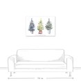 thumbnail image 3 of Creative Products Three Watercolor Christmas Trees 36x24 Canvas Wall Art, 3 of 3