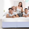 thumbnail image 2 of 600 Thread Count Egyptian Cotton Split Corner Bed Skirt – 19-Inch Drop, Tailored Fit 1-PC Bed Skirt, Alaska King, Light Blue, 2 of 5