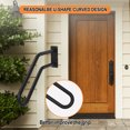 thumbnail image 2 of 1pcs U-Shaped Wall Mount Handrail Iron Outdoor Grab Bar Black Hand railings for 1 to 3 Steps Stairs(Dia 1" Iron Pipe,17.71''Length,16.53''Height), 2 of 8