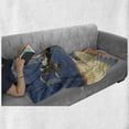 thumbnail image 6 of Airplane Soft Flannel Fleece Throw Blanket, Peacekeepers Mission Jet up International Flight Picture Aviation Theme Image, Cozy Plush for Indoor and Outdoor Use, 70" x 90", Blue Grey, by Ambesonne, 6 of 6