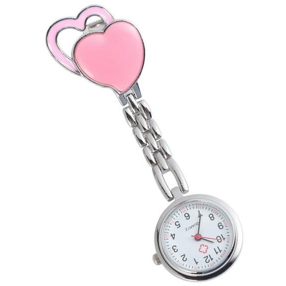 Soimiss Mechanical Watch 1Pcs Heart Shaped Hanging Watch in Pink for Women at Hospital