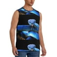 thumbnail image 2 of Bixox Men's Blue Viper Snake Printed Shirt Sleeveless Fitness Tank Top-XX-Large, 2 of 7