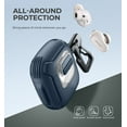 thumbnail image 4 of Dexnor for Bose QuietComfort Earbuds II Case (2022) & Bose QuietComfort Ultra Earbuds Case (2023), Secure Lock Clip Rugged Case Shockproof Protective Cover with Carabiner & Keyring for Men Women,Blue, 4 of 8