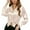 Beige, variant on Elegant Satin Imitation Silk Button Down Shirt for Women Long Sleeve Casual Business Blouse Tunic Top Plus Size Blouses For Women,White