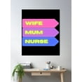 thumbnail image 2 of Wife, Mum, Nurse Poster Wall Art, Modern Wall Decor, 16x24 UNFRAMED, 2 of 3