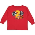 thumbnail image 3 of Inktastic Number Two Race Car Boys or Girls Long Sleeve Toddler T-Shirt, 3 of 5