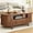 Walnut, variant on ONBRILL 47.2 Inch Oval Coffee Table with Storage, Mid Century Modern Coffee Table with Drawer, Center Table with Sliding Door and Wood Fluted Handle for Living Room, Natural White