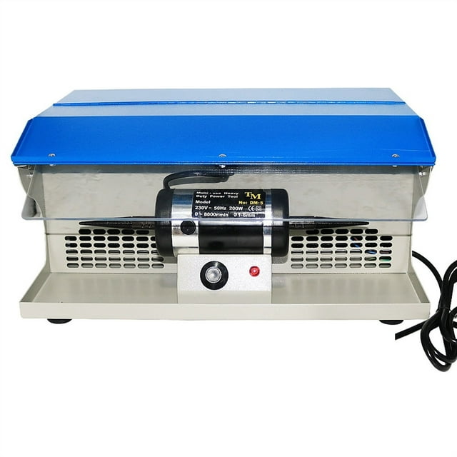 Vacuum Polishing Machine Desktop Double-head Cloth Wheel Machine Speed Adjustable Grinding Machine Gold And Silver Jewelry Polishing Tool DM-5 ,Enhanced Safety Features