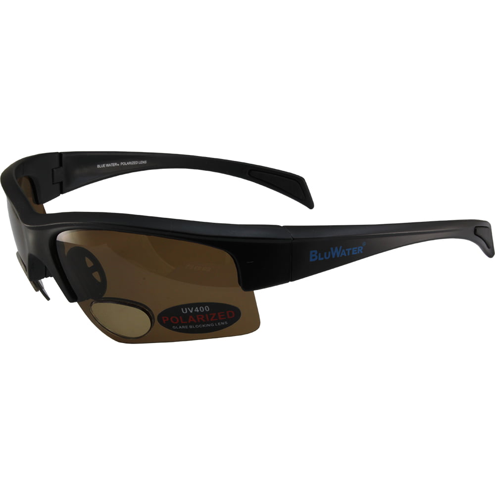 Global Vision BIFOCAL2 2.5  Bifocal SMOKE Polarized LENS Sunglasses BLACK FRAME 