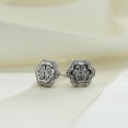 thumbnail image 4 of 1/2Cttw Real Natural Diamond Floral Cluster Stud Earrings Set in 925 Sterling Silver, 4 of 7