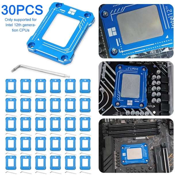 Protector marco corrección flexión CPU LGA1700-BCF Gen 12 para Intel () azul