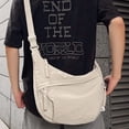 thumbnail image 4 of HUISZJ Shoulder Bag Half Moon Bag, Large Capacity Crossbody Bag, Adjustable Strap Shoulder Bag for Travel Commute Work (White), 4 of 10