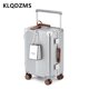 thumbnail image 2 of KLQDZMS equipaje de viaje de mano 20 "24" 28 pulgadas marco de aluminio cubierta de carrito de gran capacidad caja de embarque de PC maleta multifunción, 2 of 4