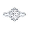 thumbnail image 4 of Rosec Jewels Lab Grown Diamond Vintage Engagement Ring - 6x8 mm Oval - EF-VS Grade, 10K White Gold, US 12.00, 4 of 8