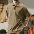 thumbnail image 2 of WREESH Men's Summer T-Shirt: Casual Slim Fitting Short Sleeved Top a Stylish Solid Color Choice for Men Khaki, 2 of 7