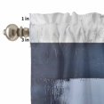 thumbnail image 4 of Watercolor Flower Curtain Valances Set Pink Flowers Black Background Country Kitchen Curtains 36&nbsp;inch Length Rod Pocket Valance and Tiers 3 Piece Set Small Bedroom Bathroom Laundry Decor, 4 of 9