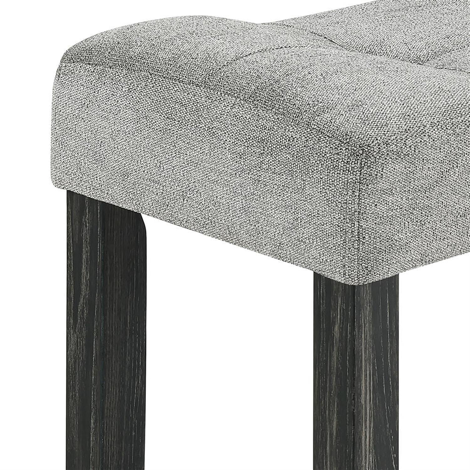 Demi Bonn 5-Piece Dining Table Set with 4 Upholstered Bar Stool, Industrial Kitchen Bar Table Furniture Sets for Living Room, Apartment, Black