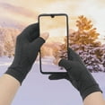 thumbnail image 3 of comerut 1 Pair Touch Screen Extended Wrist Strap High Elasticity Copper Fiber Gloves Unisex Open Two Fingers Shockproof Non-Slip Sports Gloves, 3 of 7