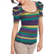 Susie Rose - Juniors Plus Ruched Sleeve Top
