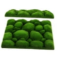 thumbnail image 4 of FOMIYES Wall Decor 2Pcs Green Plastic Artificial Moss Wall Panels for Micro Landscape 11.8X11.8X1.2In, 4 of 8