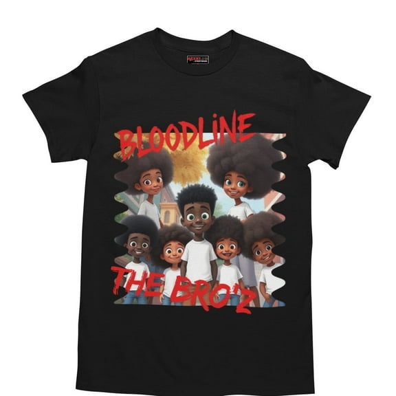 BloodLine StreetWear 'The Bro'z The Crew, Tee' Unisex Short Sleeve Cotton T-Shirt - Soft, Durable, Pre-Shrunk Casual Wear for Everyday Comfort