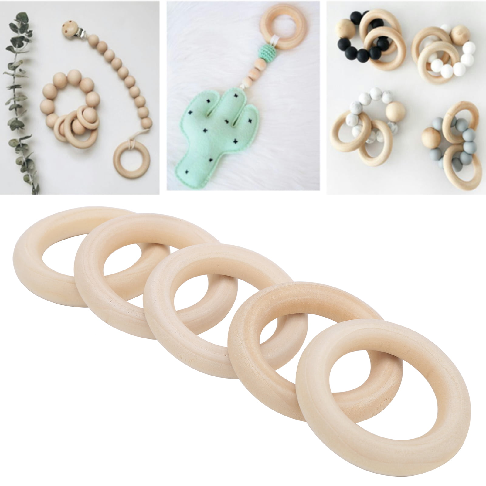 1/3/10Pcs Wooden Baby Teething Animal Heart Star Car Steamship Shaped Safe  Bite Wood Teether Baby Toys Diy Accessories - AliExpress
