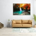 thumbnail image 2 of Deep Forest Waterfall During Autumn - Wrapped Canvas Print Wall Art | 18" W x 12" H, 2 of 4