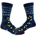 thumbnail image 2 of Women's Why Yes Actually I Can Drive A Stick Socks Funny Halloween Party Witch Graphic Novelty Footwear, 2 of 9