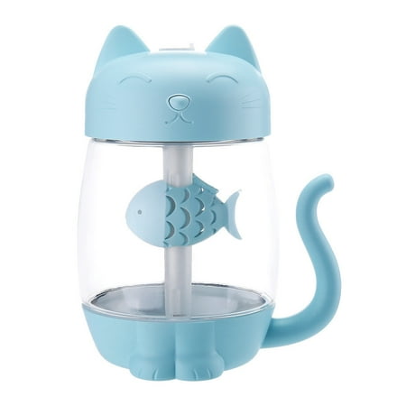 3 In 1 Humidifier Cute Cat LED Humidifier Air Fan Diffuser Purifier